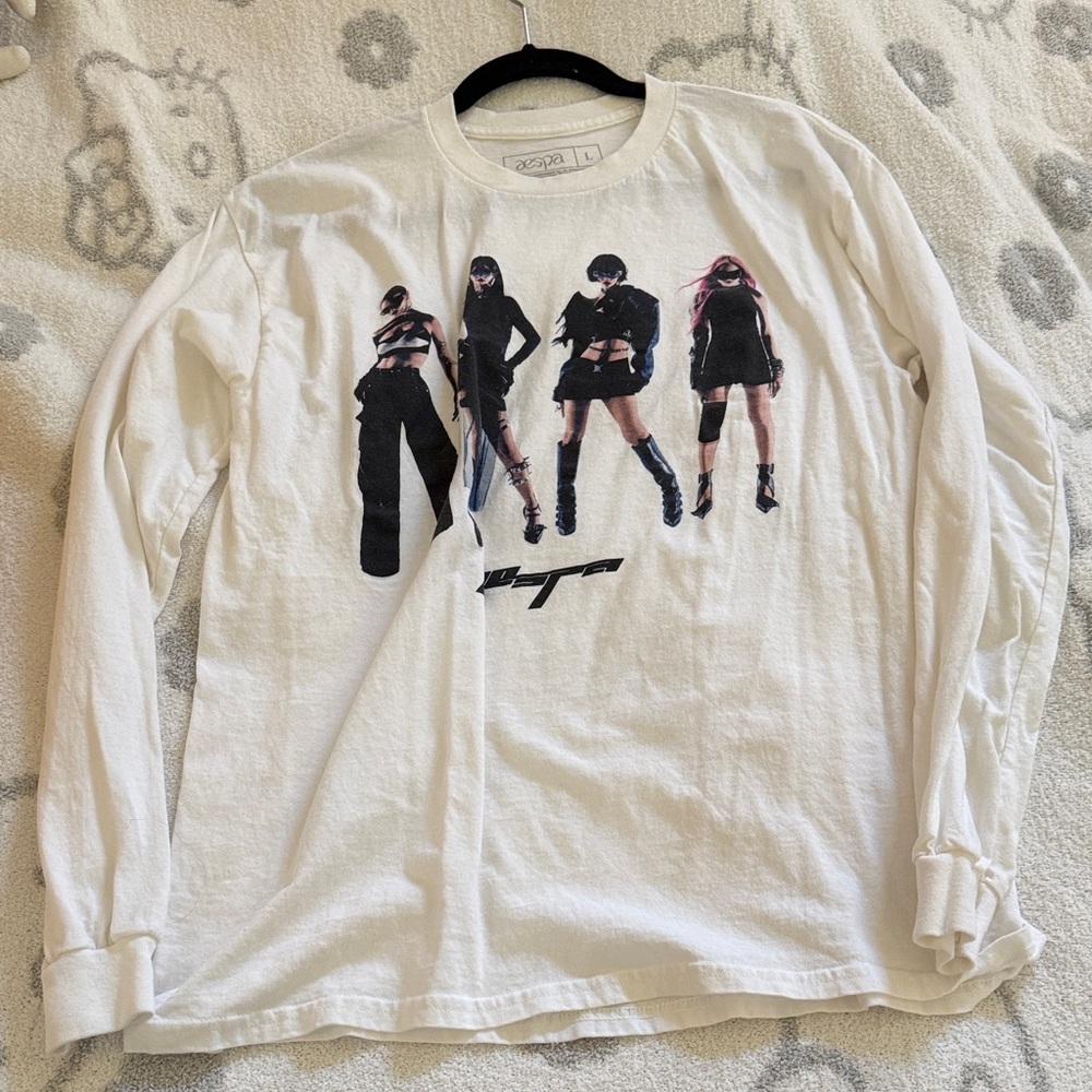 Graphic Aespa Kpop Long Sleeve Tee from 2025- Unisex